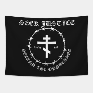 Isaiah 1:17 Seek Justice Defend The Oppressed Metal Hardcore Punk Pocket Tapestry