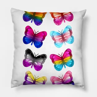 LGBTQ+ Pride Butterflies Pillow