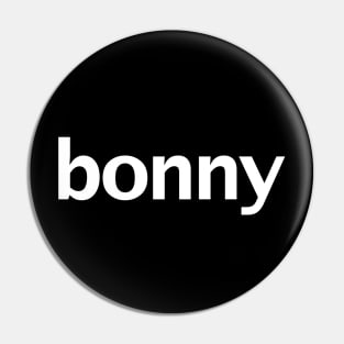 Bonny Minimal Typography White Text Pin