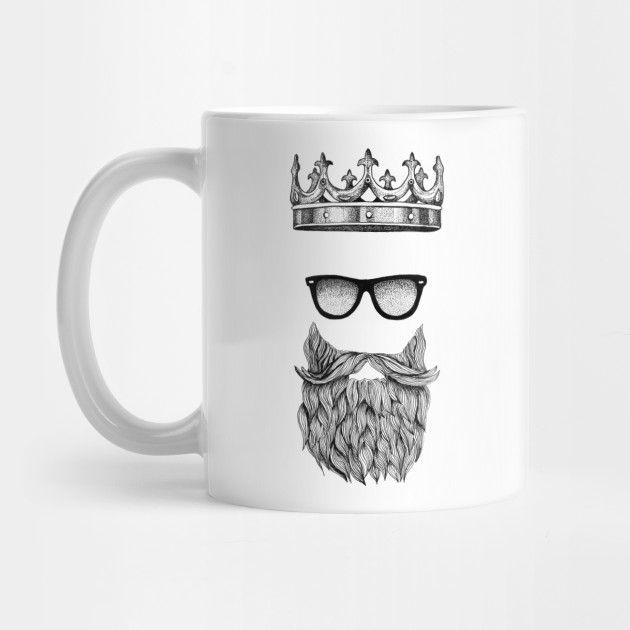Bearded King - Awesome Tattoo Style Beard T-Shirt - Beard - Mug | TeePublic Bearded King - Awesome Tattoo Style Beard T-Shirt - Beard - Mug | TeePublic