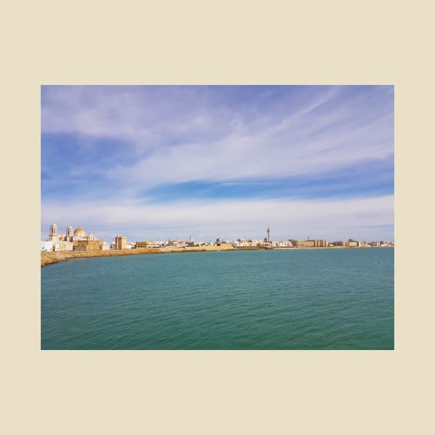 Panorama of Cadiz coastline, Spain by Kate-P-