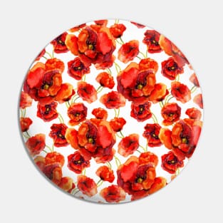 Red Poppies and bees Pin