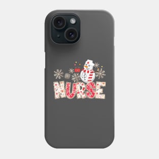 Nurse Life Christmas Snowman Scrub Top Phone Case