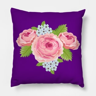 Peony Flowers Design Pillow