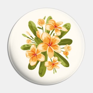 Orange Plumeria flowers Pin