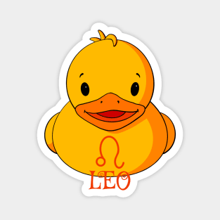 Leo Rubber Duck Magnet