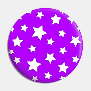 Purple and White Stars Pin