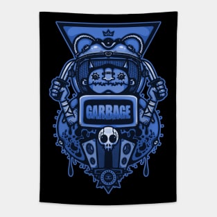 garbage blue Tapestry