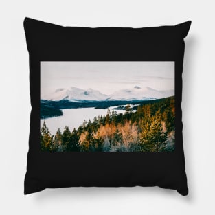 Majestic Peaks of Rondane National Park in Warm Winter Light Shot on Film Pillow