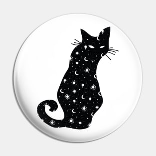 Cosmic Cat Black Pin