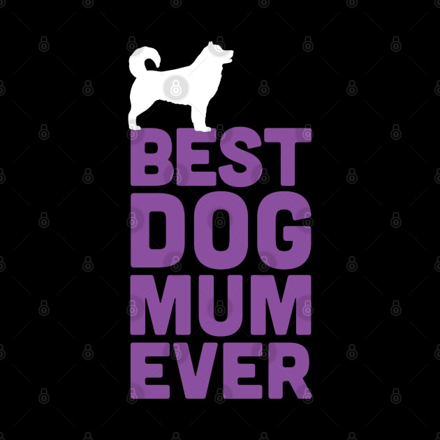 Best Malamute Dog Mum Ever - Purple Dog Lover Gift by Elsie Bee Designs