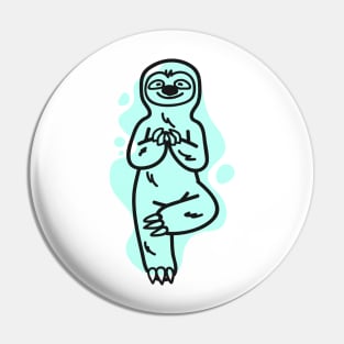 Cute Funny Yoga Sloth Sticker Pin