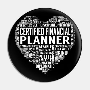 Certified Financial Planner Heart Pin