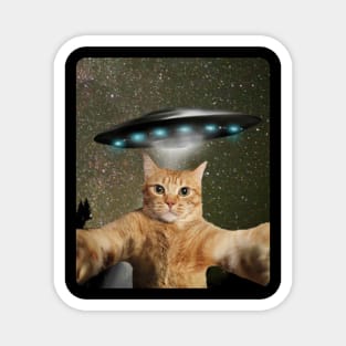 CAT SELFIE UFO Magnet