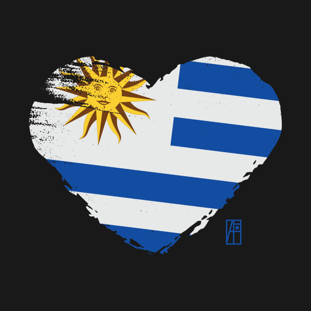 I love my country. I love Uruguay. I am a patriot. In my heart, there is always the flag of Uruguay by ArtProjectShop