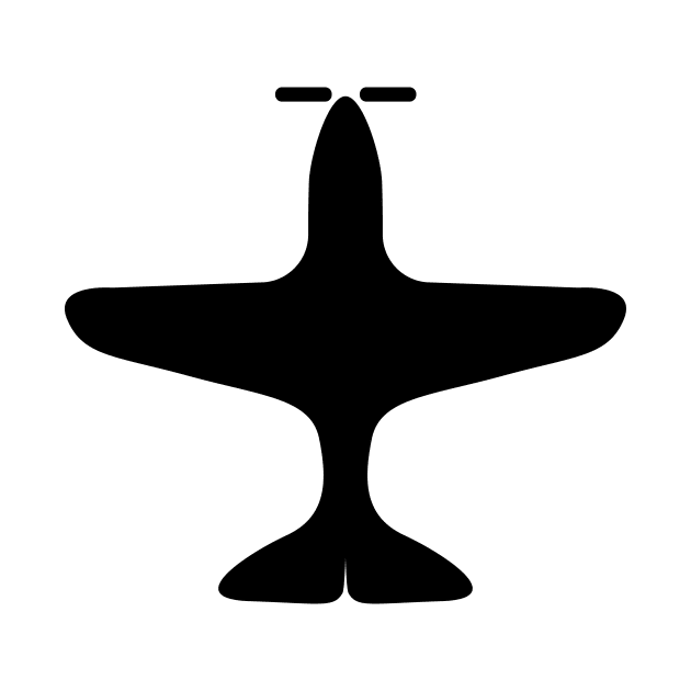 Black simple airplane design by Avion