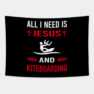 I Need Jesus And Kiteboarding Kiteboard Kiteboarder Tapestry