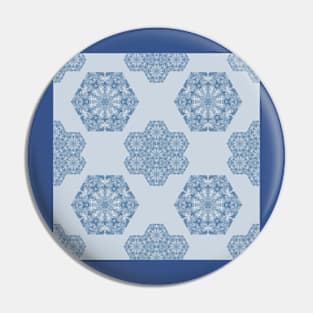 Seamless repeating pattern in blue Pin