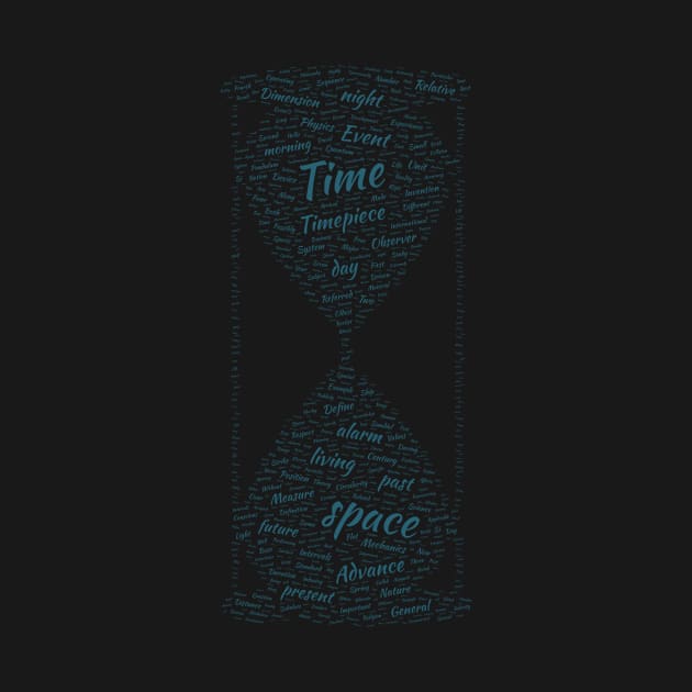 Sand Timer Silhouette Shape Text Word Cloud by Cubebox