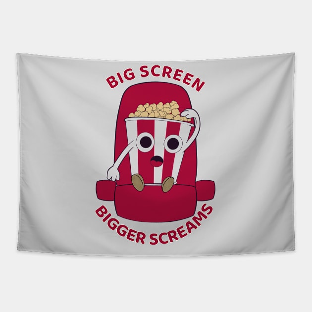 Big screen, bigger screams Tapestry by MisterThi