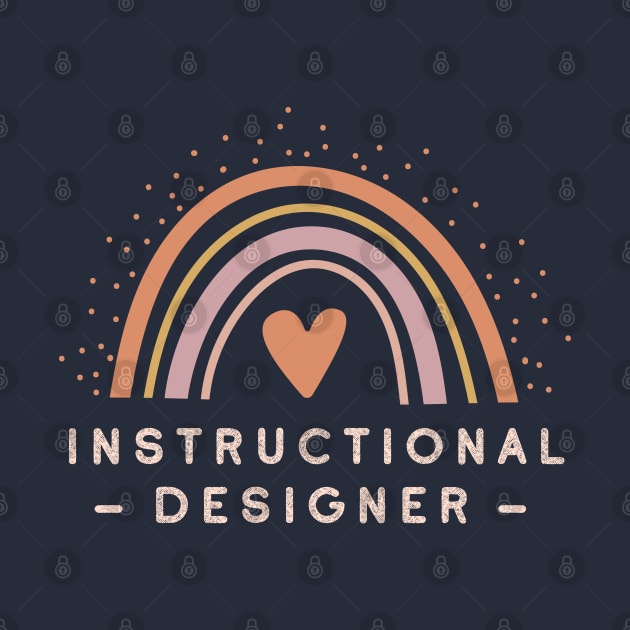 Instructional Designer - Boho Casual Rainbow Dark Design by best-vibes-only