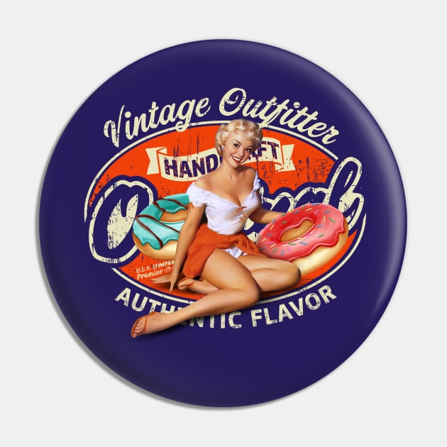 Donuts vintage design Pin by Trazzo