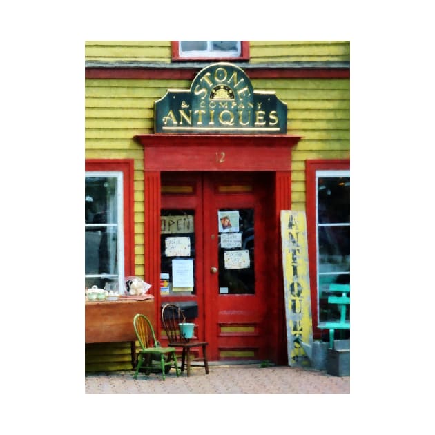 Frenchtown NJ - Antique Shop with Two Chairs by SusanSavad