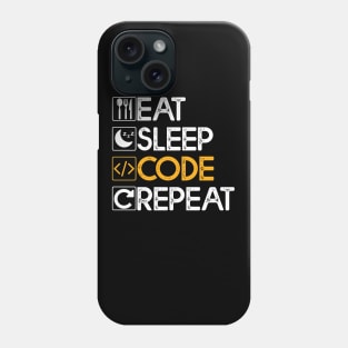 Eat Sleep Code Repeat Gift Coding Lovers Gift Phone Case