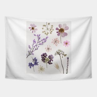 Lilac Dried Flowers Cottagecore Collage Tapestry