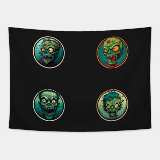 Funny Zombie stickers Tapestry