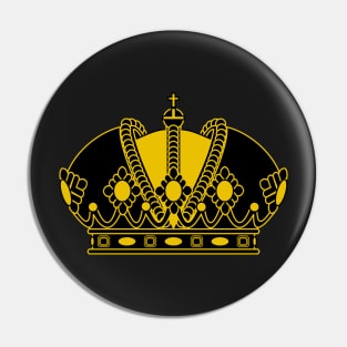 Imperial crown (black and gold) Pin