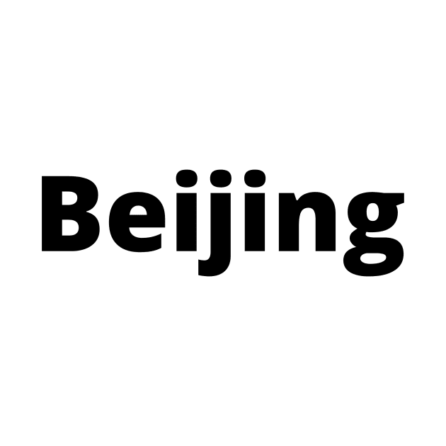 Beijing Black Text Typography by Word Minimalism