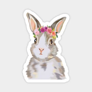 Bunny Flower Crown Magnet