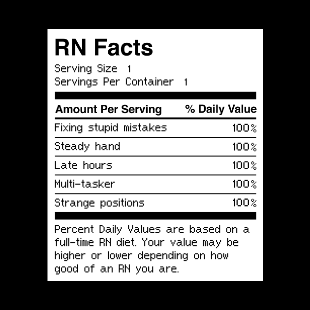 Facts | RN Registered Nurse Nursing Gift by MeatMan