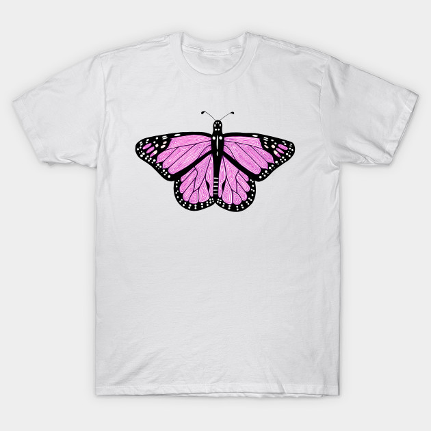 Pink Butterfly - Butterfly - T-Shirt | TeePublic