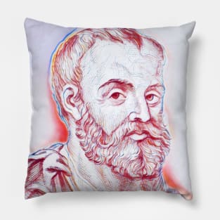 Galen Portrait | Galen Artwork | Line Art 3 Pillow