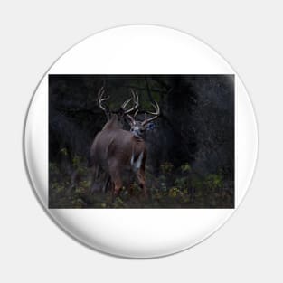 The Confrontation - White-tailed Deer Pin