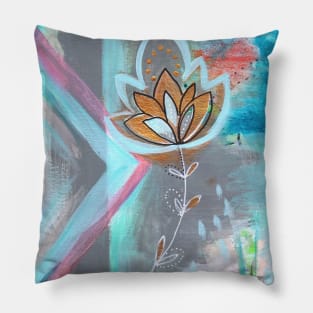 Golden Lotus Pillow