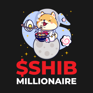 SHIB Coin Millionaire, Shiba To The Moon T-Shirt