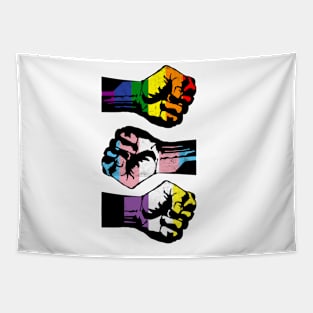 Distressed Gay Transgender Non Binary LGBTQ Pride Tapestry