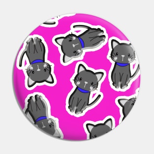 3D Cute Cats Pattern Seamless Pin