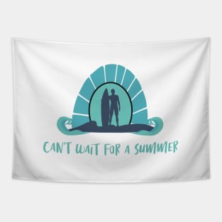 Summer Full Of Surfing Tapestry