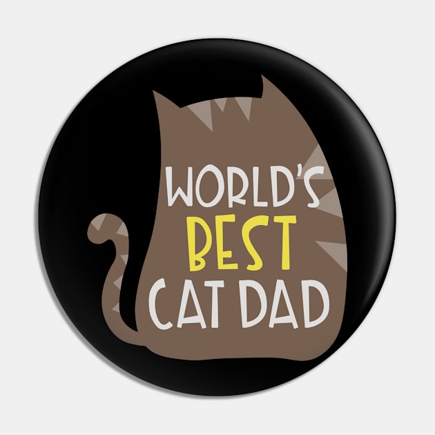 Worlds Best Cat Dad Pin by tropicalteesshop