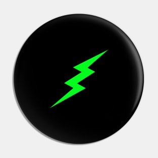 Green Lightning Bolt Pin