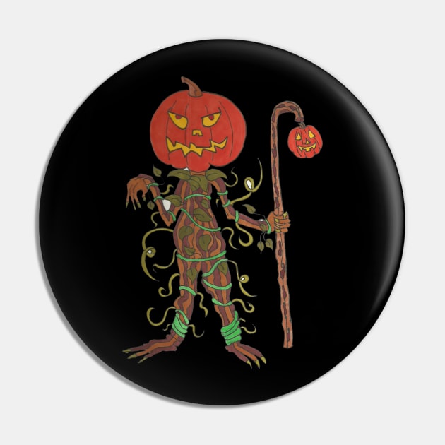 Scarecrow Pin by Loose Tangent Arts