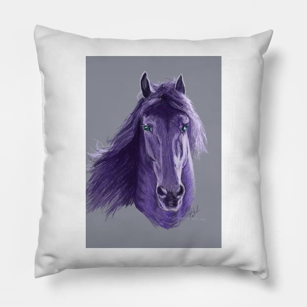 Purple Horse Pillow by KJL90