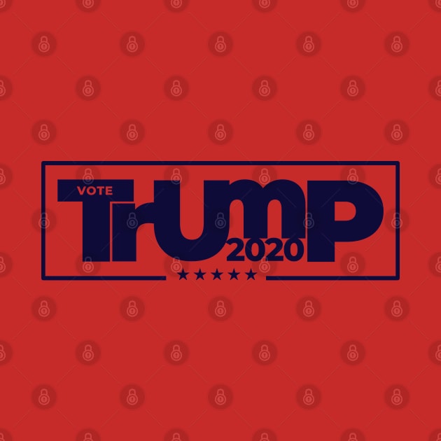 Vote Trump 2020 Blue Logo by Coron na na 