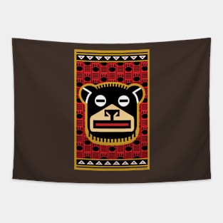 Big Black Bear Emblem Tapestry