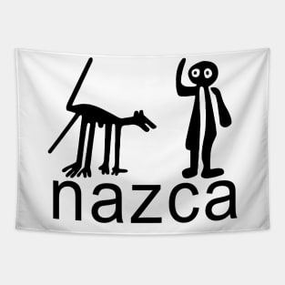 Nazca man with Nazca dog Tapestry