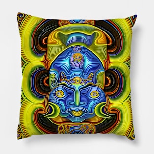 Dosed in the Machine (15) - Trippy Psychedelic Art Pillow